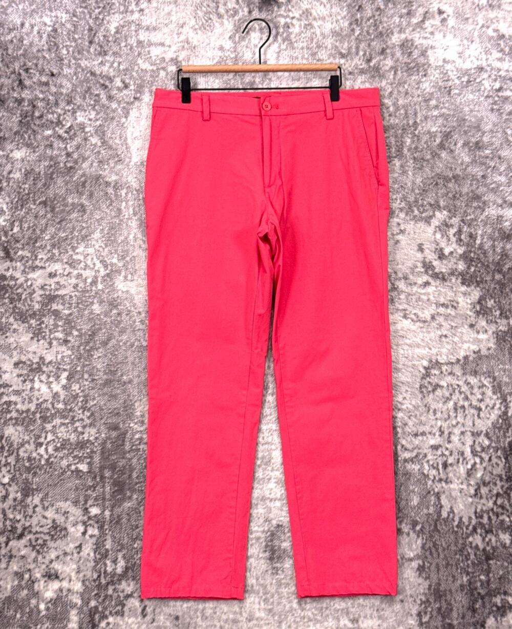 Vineyard Vines On The Go Pants 34 x 28 Mens Salmon Pink Performance Chino